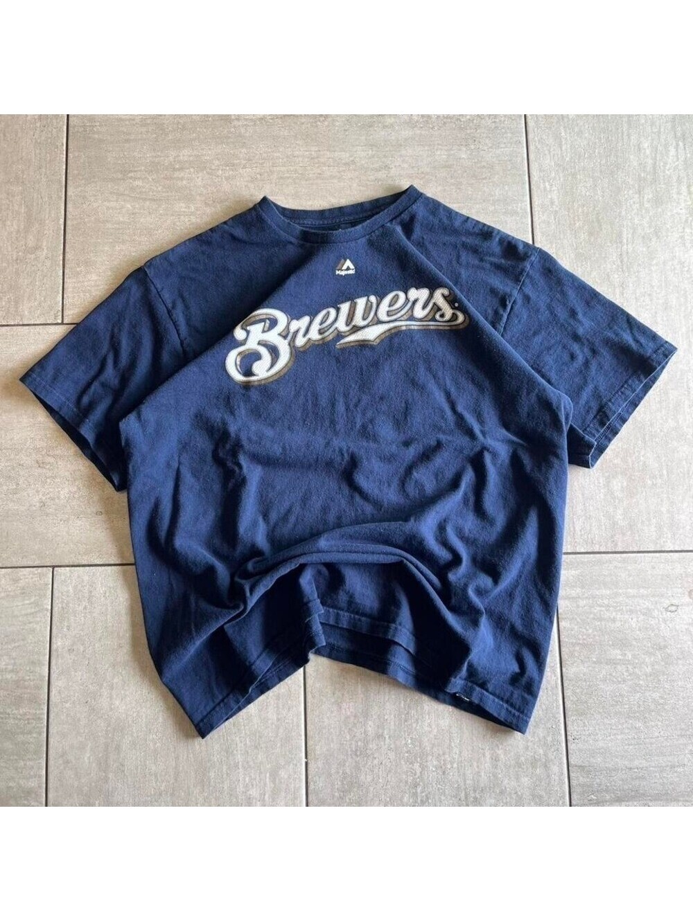 Majestic navy Milwaukee Brewers tee  #MLB #baseball